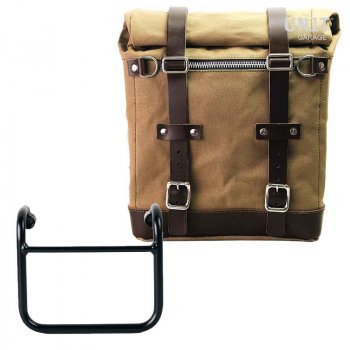 Seitenkoffer Canvas + Rahmen R18 für Auspuff mit geradem Rohr