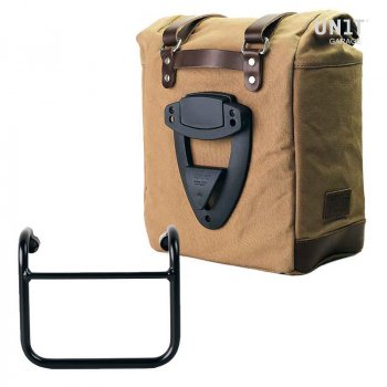 Seitenkoffer Canvas + Rahmen R18 für Auspuff mit geradem Rohr