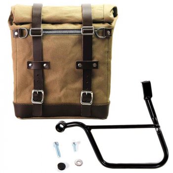 Seitenkoffer Scram in Canvas 22L-30L + linker Hilfsrahmen Triumph Street 900 Serie (2017 bis jetzt)