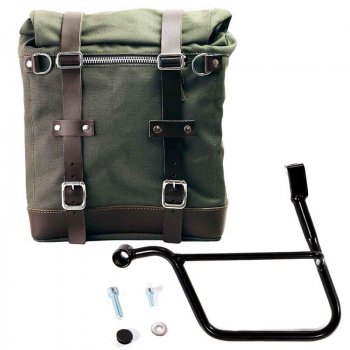 Seitenkoffer Scram in Canvas 22L-30L + linker Hilfsrahmen Triumph Street 900 Serie (2017 bis jetzt)