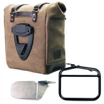 22L-30L Scram Satteltasche aus Spaltleder + Ducati Scrambler DX Rahmen