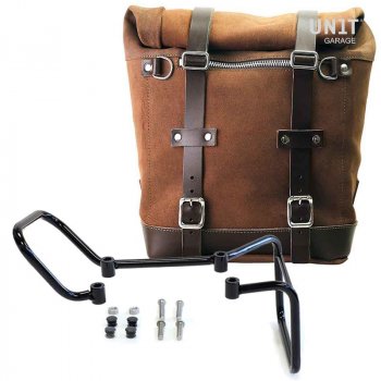 Seitentasche aus Spaltleder + husqvarna 401 Rahmen (2017-2019)