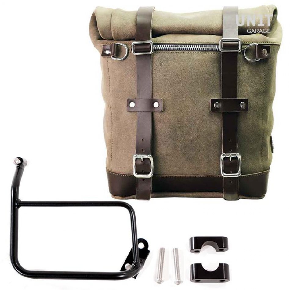 Seitentasche aus Leder + Rahmen R1200 GS