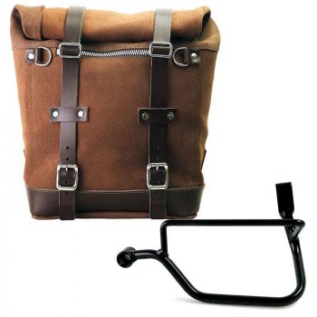 Seitentasche aus Spaltleder + Triumph Rahmen Street Twin 900 (2016 Bis heute)