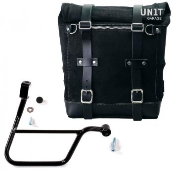 Scram Seitenkoffer aus gewachstem Wildleder 22L-30L + rechter Hilfsrahmen Triumph T120 (ab 2016)