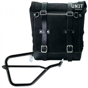 Seitentasche aus Spaltleder + Yamaha Recht Rahmen