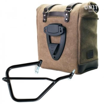 Seitentasche aus Spaltleder + Yamaha Recht Rahmen