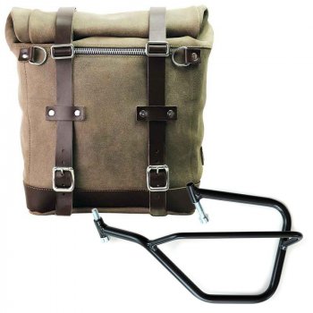 Seitentasche aus Spaltleder + Yamaha Linke Rahmen