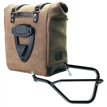 Seitentasche aus Spaltleder + Yamaha Linke Rahmen