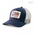 Trucker-Box-Mütze mit blauem Unitgarage-Logo