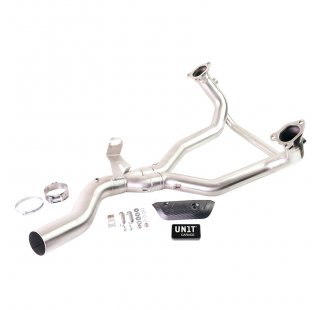 Abgaskrümmer aus Edelstahl ohne Katalysator + Motorkontrollleuchte EURO 5+ BMW R1300GS und ADV