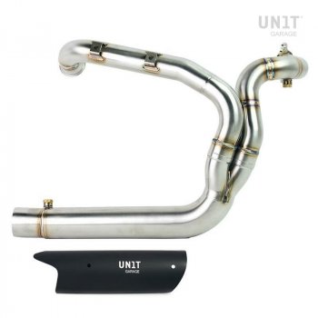 Auspuffkrümmer ohne Katalysator aus Edelstahl mit sichtbarer Schweißung