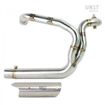 Auspuffkrümmer ohne Katalysator aus Edelstahl mit sichtbarer Schweißung