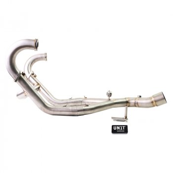 Titan-Abgaskrümmer ohne Katalysator mit sichtbaren Schweißnähten + EURO 5+ Motorwarnleuchten-Täuscher BMW R12 NineT