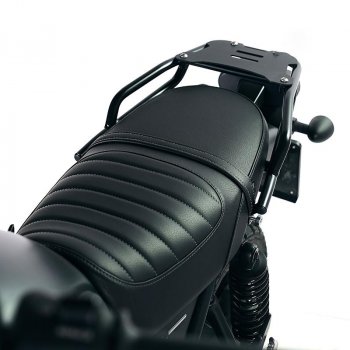 Satteldecke in Schwarz Leder Honda CL500 (langer Sitz)