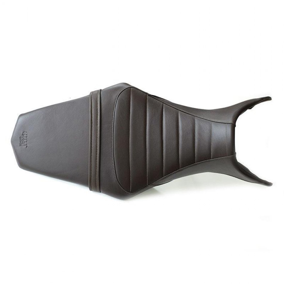 Satteldecke in braunem Leder (Doppelsattel)