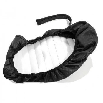 Satteldecke in braunem Leder (langer Sattel)