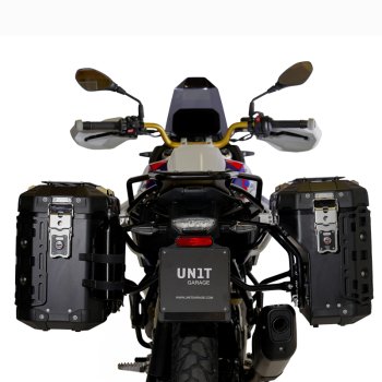 Atlas Aluminium-Taschenpaar 39L+32L + BMW F450GS Atlas Aluminium-Satteltaschenrahmen