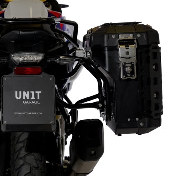 Atlas Aluminium-Taschenpaar 39L+32L + BMW F450GS Atlas Aluminium-Satteltaschenrahmen
