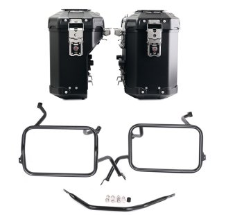 Atlas Aluminium-Taschenpaar 39L+32L + BMW F450GS Atlas Aluminium-Satteltaschenrahmen