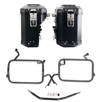 Atlas Aluminium-Taschenpaar 39L+32L + BMW F450GS Atlas Aluminium-Satteltaschenrahmen