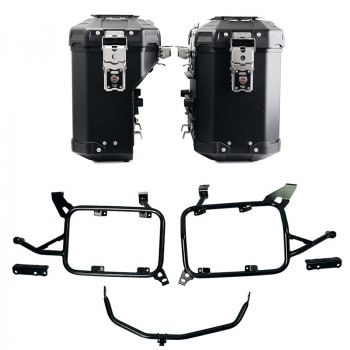 Atlas Aluminium-Taschenpaar 39L+32L + Atlas BMW F850GS und ADV Aluminium-Satteltaschenrahmen