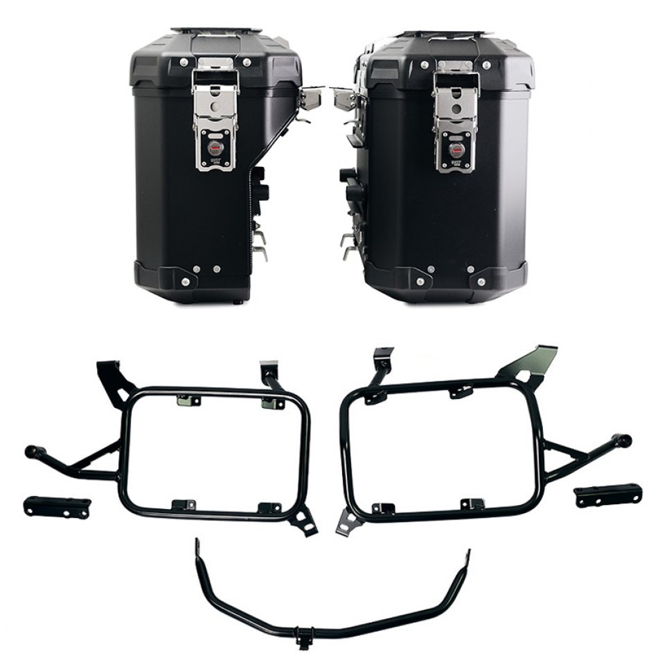 Atlas Aluminium-Taschenpaar 39L+32L + Atlas BMW F850GS und ADV Aluminium-Satteltaschenrahmen