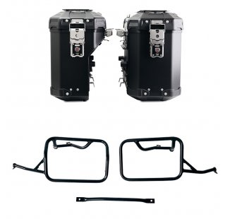 Atlas Aluminium-Taschenpaar 39L+32L + Atlas BMW R12 NineT Aluminium-Satteltaschenrahmen
