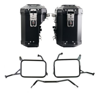 Atlas Aluminium-Taschenpaar 39L+32L + Atlas Yamaha Ténéré 700 Aluminium Satteltaschenrahmen