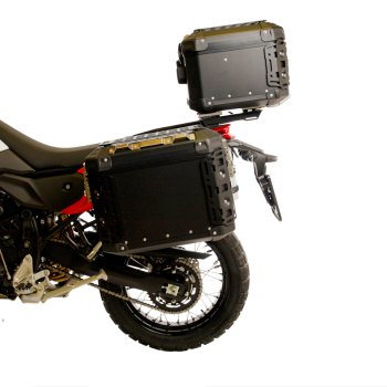Atlas Aluminium-Taschenpaar 39L+32L + Atlas Yamaha Ténéré 700 Aluminium Satteltaschenrahmen