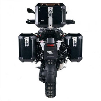 Paar Seitentaschen Atlas aus Aluminium 40L + 34L + BMW R1300GS Aluminium-Satteltaschenrahmen