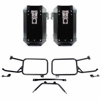 Atlas Aluminium 40L+40L Taschenpaar mit Moto Guzzi Stelvio Rahmen (ab 2024)