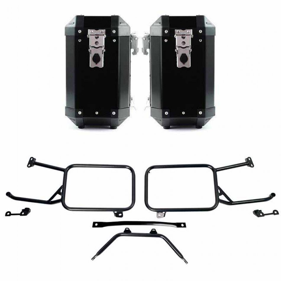 Atlas Aluminium 40L+40L Taschenpaar mit Moto Guzzi Stelvio Rahmen (ab 2024)