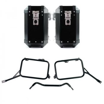 Paar Atlas-Taschen aus Aluminium 40L+40L mit R80G/S- und R80 GS-Grundrahmen