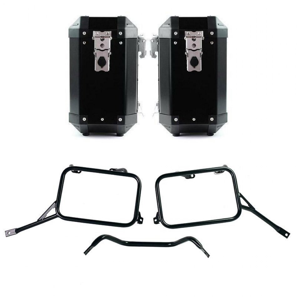 Paar Atlas-Taschen aus Aluminium 40L+40L mit R80G/S- und R80 GS-Grundrahmen