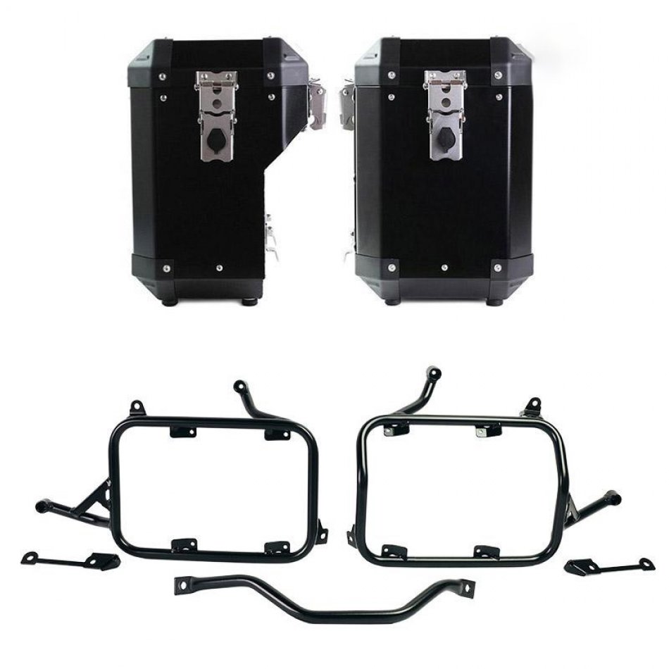 Paar Atlas-Aluminiumtaschen 47L+41L + Rahmen für BMW R1300GS Aluminiumtaschen