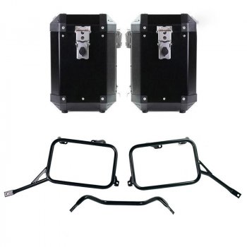 Paar Atlas Aluminiumtaschen 47L+47L mit Bonneville T120 Rahmen