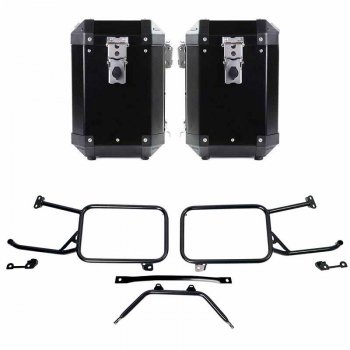 Atlas Aluminium 47L+47L Taschenpaar mit Moto Guzzi Stelvio Rahmen (ab 2024)