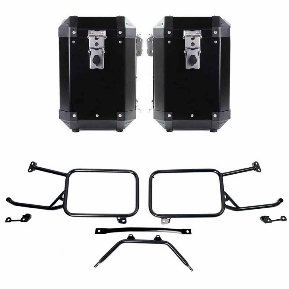 Atlas Aluminium 47L+47L Taschenpaar mit Moto Guzzi Stelvio Rahmen (ab 2024)