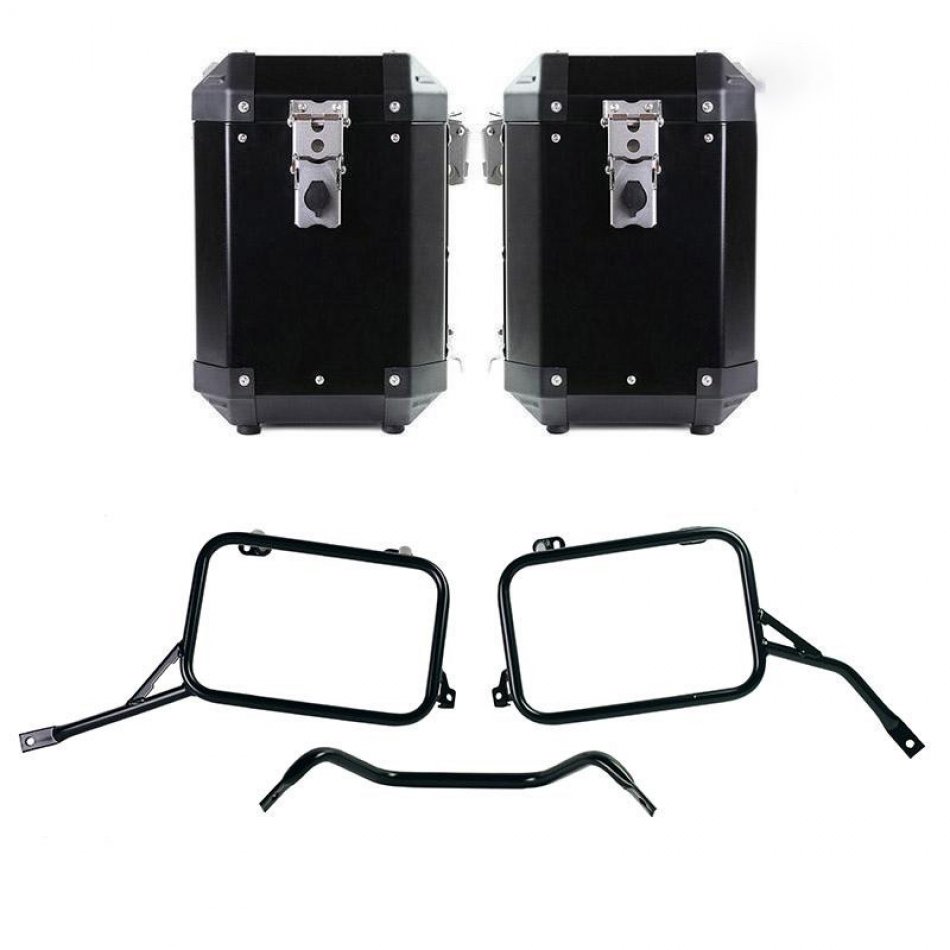 Paar Atlas-Taschen aus Aluminium 47L+47L mit R80G/S- und R80 GS-Grundrahmen