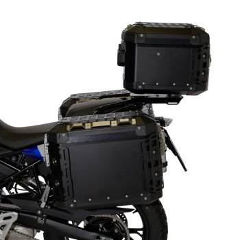 Atlas Aluminium-Seitenkoffer-Set 48L+41L + BMW F450GS Atlas Aluminium-Satteltaschenrahmen