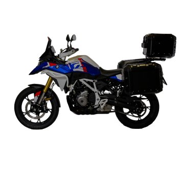 Atlas Aluminium-Seitenkoffer-Set 48L+41L + BMW F450GS Atlas Aluminium-Satteltaschenrahmen