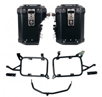 Atlas Aluminium-Seitenkoffer-Set 48L+41L + Atlas BMW F850GS und ADV Aluminium-Satteltaschenrahmen
