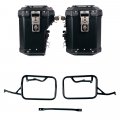 Atlas Aluminium-Seitenkoffer-Set 48L+41L + Atlas BMW R12 NineT Aluminium-Satteltaschenrahmen