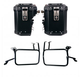 Atlas Aluminium-Seitenkoffer-Set 48L+41L + Atlas Aluminium-Seitenkofferträger für KTM 1290 / 1390 Super Adventure S-R