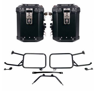 Atlas Aluminium-Seitenkoffer-Set 48L+48L + Aluminium Taschenrahmen Moto Guzzi Stelvio (ab 2024)