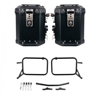 Atlas Aluminium-Seitenkoffer-Set 48L+48L + Taschenrahmen aus Aluminium R850R - R1100R - R1150R, R850GS - R1100GS - R1150GS & ADV