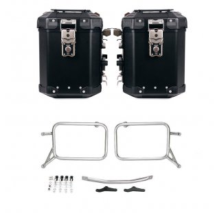 Atlas Aluminium-Seitenkoffer-Set 48L+48L + Taschenrahmen aus Aluminium R850R - R1100R - R1150R, R850GS - R1100GS - R1150GS & ADV