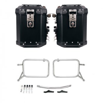 Atlas Aluminium-Seitenkoffer-Set 48L+48L + Taschenrahmen aus Aluminium R850R - R1100R - R1150R, R850GS - R1100GS - R1150GS & ADV
