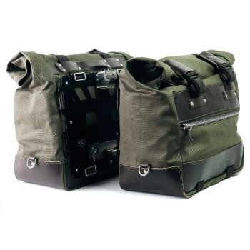 Paar Cult-Seitentaschen aus Canvas 40L - 50L + Paar Aluminiumplatten